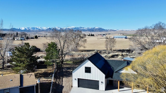 exterior space with a rural view