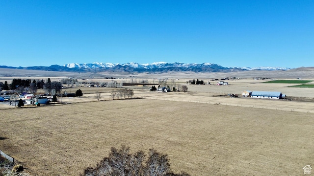 property view of mountains with a rural view