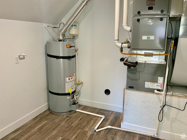 utilities with heating unit and secured water heater