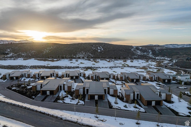 6427 Double Deer Loop, Park City, UT 84098 - snowy aerial view featuring a residential view and a mountain view