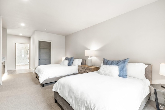 6427 Double Deer Loop, Park City, UT 84098 - bedroom with recessed lighting, baseboards, light colored carpet, and ensuite bathroom