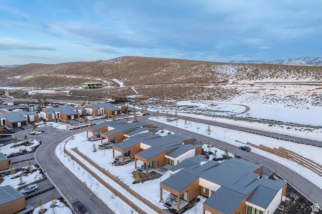 6427 Double Deer Loop, Park City, UT 84098 - snowy aerial view with a residential view and a mountain view