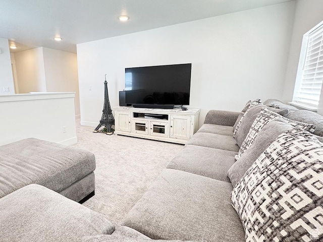 187 W 470 N, Smithfield, UT 84335 - carpeted living room featuring recessed lighting and baseboards