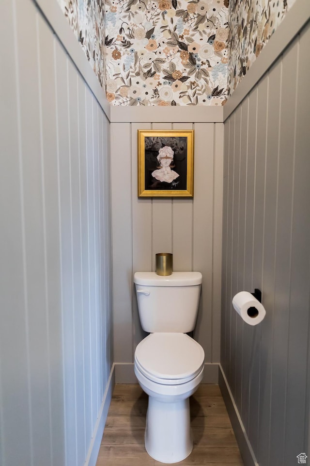 14102 S Sleepy Oaks Ln, Herriman, UT 84096 - bathroom with toilet, wood finished floors, and baseboards