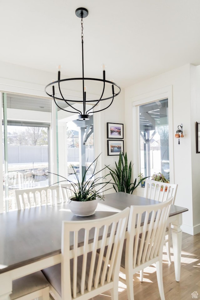 14102 S Sleepy Oaks Ln, Herriman, UT 84096 - dining area featuring wood finished floors and a chandelier
