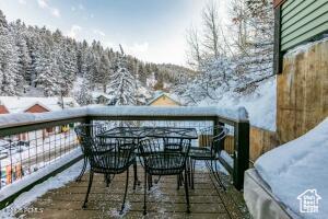 234 Ridge Ave, Park City, UT 84060 - snow covered deck featuring outdoor dining space