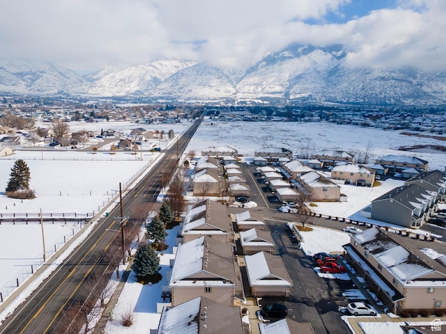 262 W 1975 N Unit 40, Ogden, UT 84414 - snowy aerial view with a residential view and a mountain view