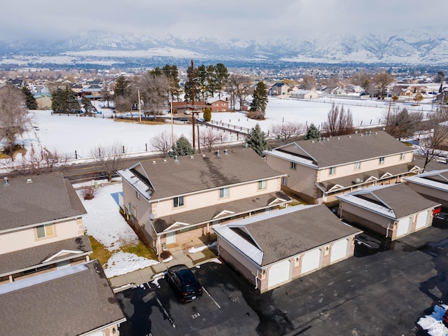 262 W 1975 N Unit 40, Ogden, UT 84414 - snowy aerial view with a mountain view and a residential view