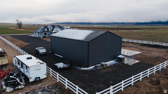 drone / aerial view featuring a rural view