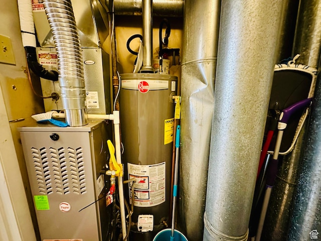 4110 S Oak Meadows Dr Unit 20, Taylorsville, UT 84123 - utility room with gas water heater and heating unit