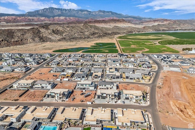 5159 W 2200 S, Hurricane, UT 84737 - birds eye view of property with a residential view, view of golf course, and a mountain view