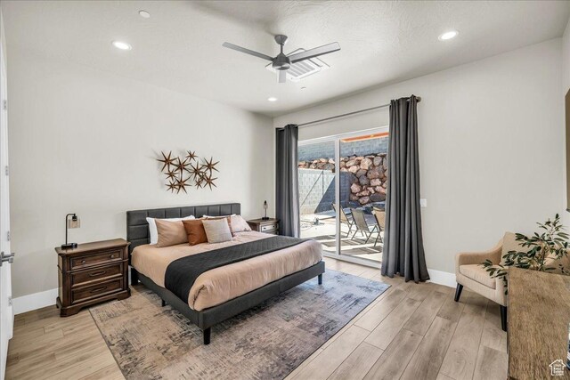 5159 W 2200 S, Hurricane, UT 84737 - bedroom with access to exterior, light wood-type flooring, and baseboards