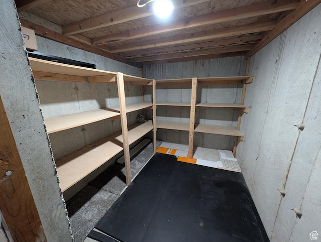view of storage room