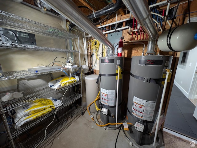 utilities with strapped water heater