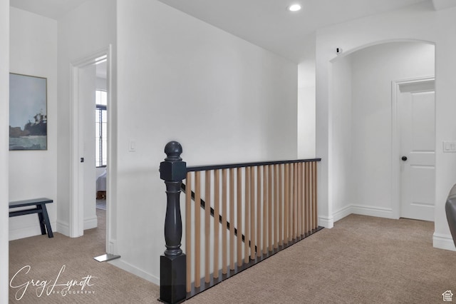 395 W Granite Dr, Washington, UT 84780 - corridor featuring an upstairs landing, carpet floors, baseboards, and recessed lighting