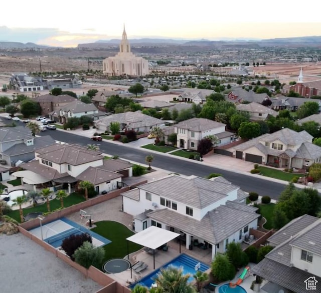 395 W Granite Dr, Washington, UT 84780 - aerial perspective of suburban area with a pool area