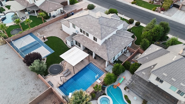 395 W Granite Dr, Washington, UT 84780 - aerial perspective of suburban area featuring a pool area