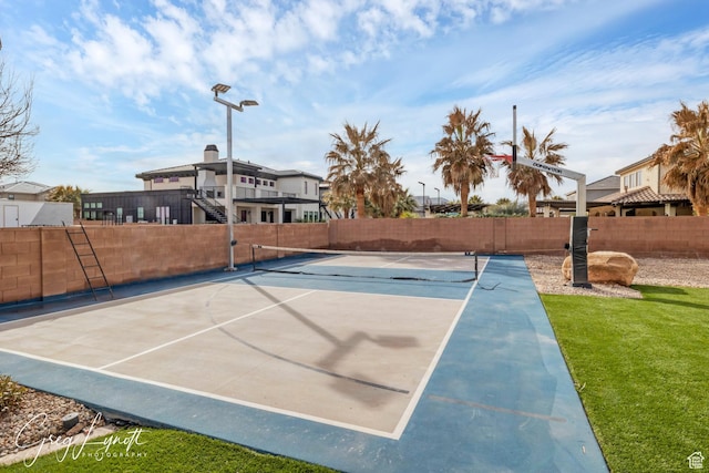 395 W Granite Dr, Washington, UT 84780 - view of basketball court with a tennis court and fence