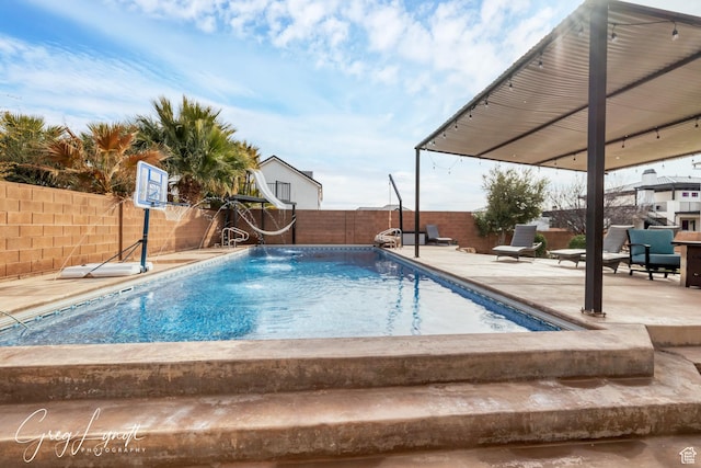 395 W Granite Dr, Washington, UT 84780 - view of pool with a patio and a fenced backyard