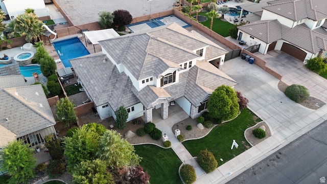 395 W Granite Dr, Washington, UT 84780 - aerial view of residential area featuring a pool area