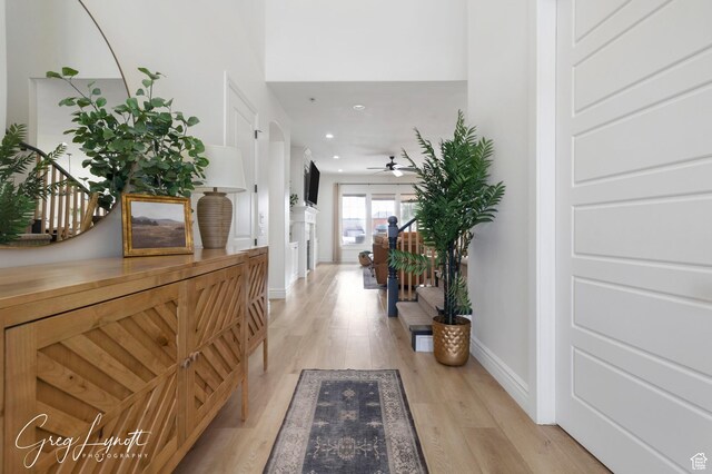 395 W Granite Dr, Washington, UT 84780 - hallway with light wood-style floors, recessed lighting, and baseboards