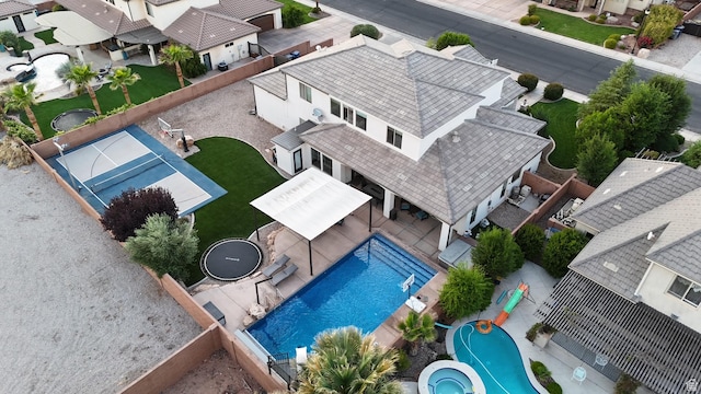 395 W Granite Dr, Washington, UT 84780 - aerial view of residential area featuring a pool area