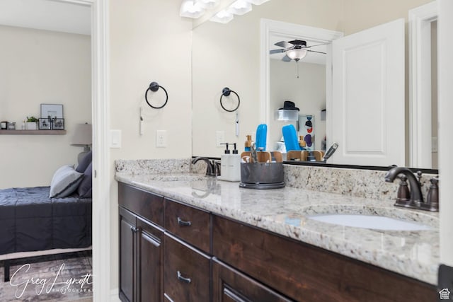 395 W Granite Dr, Washington, UT 84780 - full bath with ceiling fan and double vanity