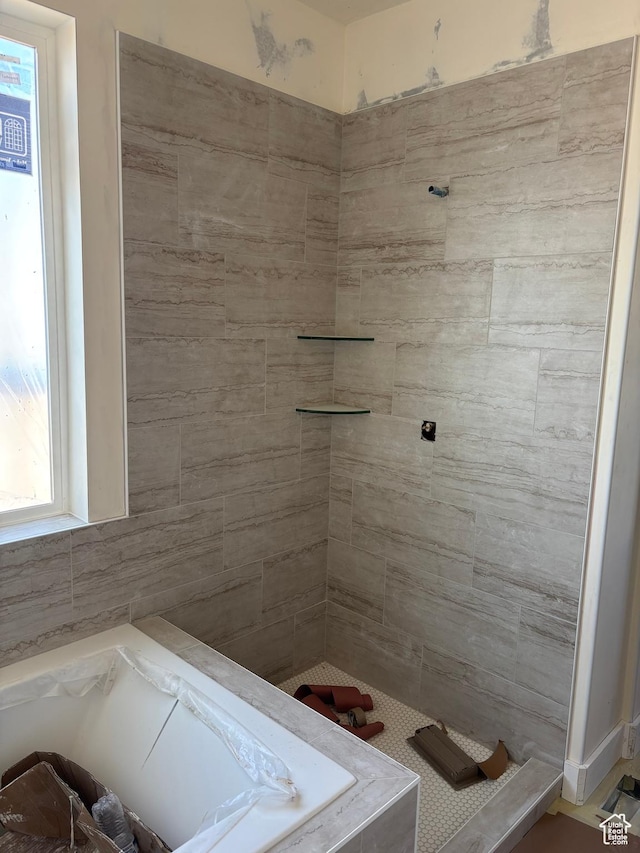 1678 S 130 W Unit 48, Salem, UT 84653 - full bathroom featuring a garden tub and tiled shower