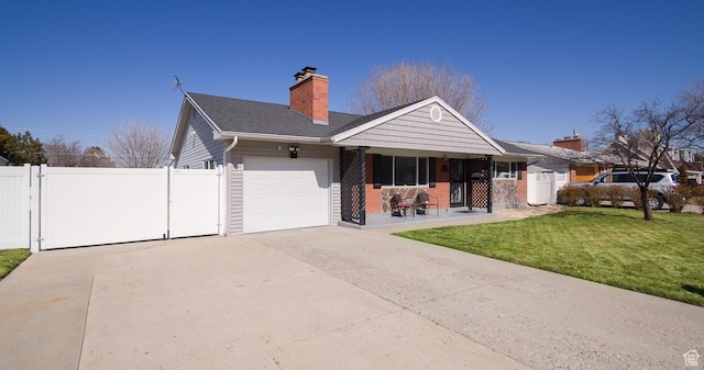 3664 W 3965 S, West Valley City, UT 84120 - ranch-style home featuring an attached garage, driveway, fence, and a front yard