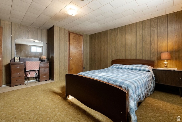 2047 N 1350 E, North Logan, UT 84341 - carpeted bedroom featuring wooden walls