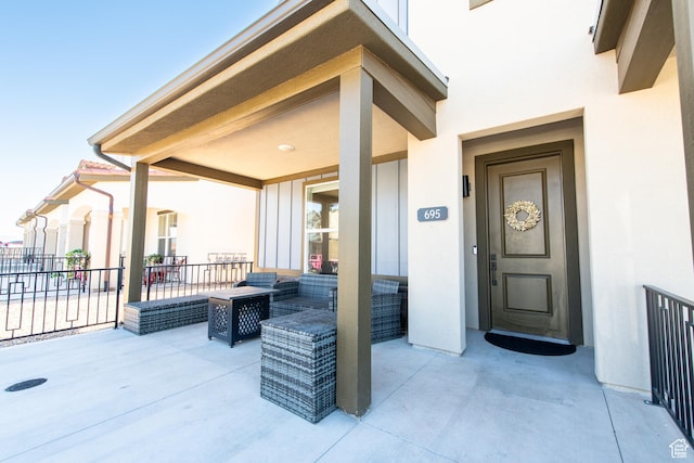 695 W Claystone Dr, St George, UT 84790 - view of patio featuring an outdoor hangout area