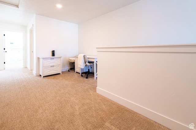 695 W Claystone Dr, St George, UT 84790 - interior space with baseboards and light colored carpet