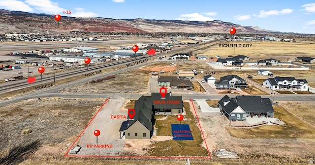 501 W 2300 S, Richfield, UT 84701 - aerial view featuring a mountain view