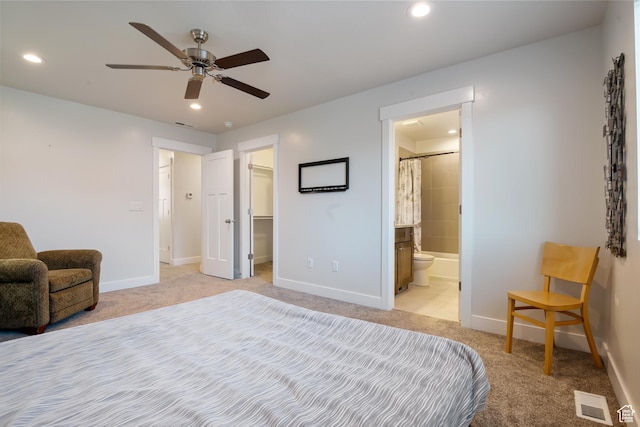 336 N 100 W, Morgan, UT 84050 - bedroom with recessed lighting, visible vents, light colored carpet, a spacious closet, and baseboards