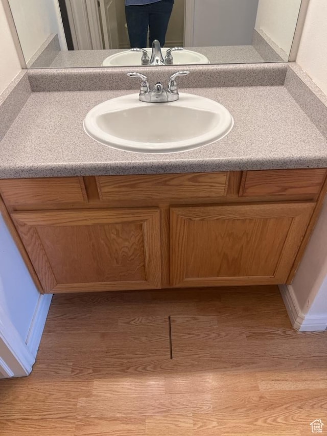 196 E Spencer Peak Way S Unit D9, Draper, UT 84020 - bathroom with wood finished floors and vanity