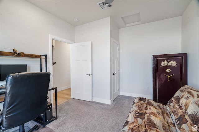 1044 E Southern Homestead Blvd, Enoch, UT 84721 - office with carpet, attic access, visible vents, and baseboards