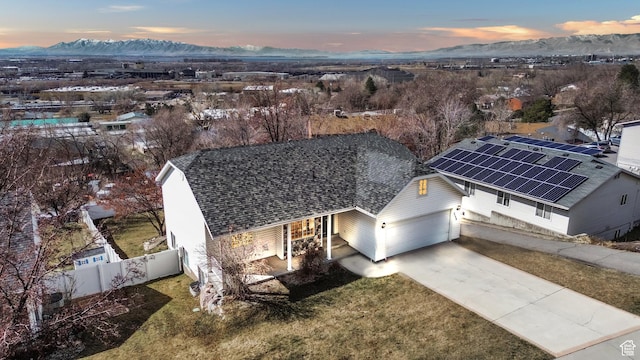 2172 S Dakota Ave, Provo, UT 84606 - aerial view at dusk with a mountain view