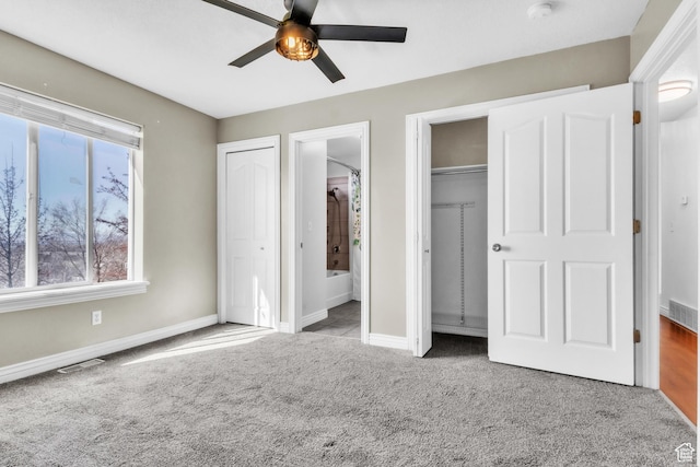 2172 S Dakota Ave, Provo, UT 84606 - unfurnished bedroom with carpet, visible vents, baseboards, and ensuite bathroom