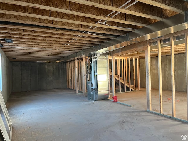 1943 S State St, Roosevelt, UT 84066 - unfinished basement with heating unit