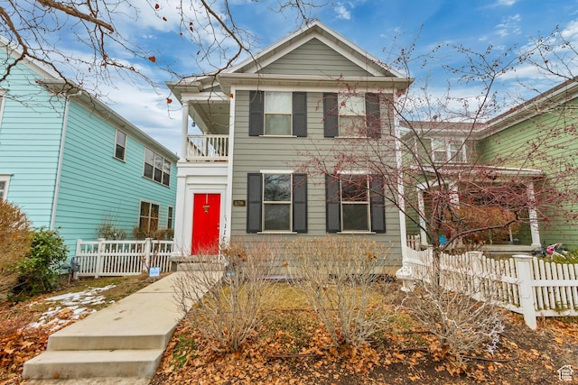 11716 S Grandville Ave, South Jordan, UT 84009 - traditional home featuring fence and a balcony