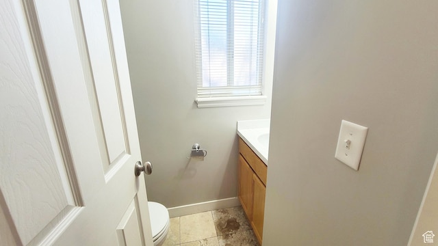 623 W Villa Bluff Dr, Sandy, UT 84070 - half bath with baseboards, vanity, and toilet