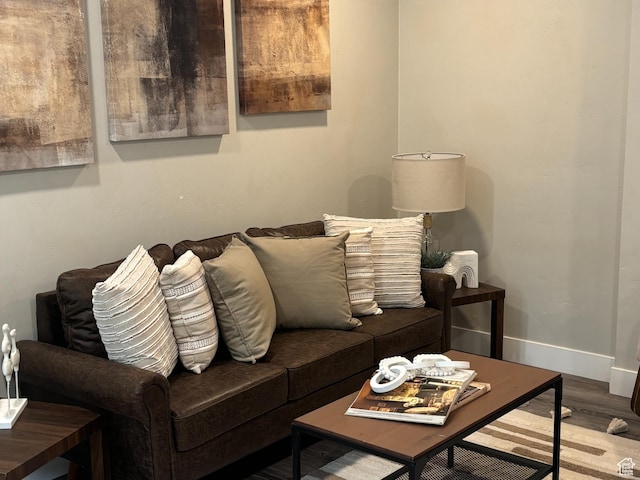 130 S 1300 E Unit 314, Salt Lake City, UT 84102 - living area featuring wood finished floors and baseboards