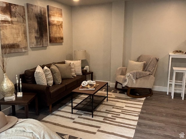 130 S 1300 E Unit 314, Salt Lake City, UT 84102 - living area featuring wood finished floors and baseboards