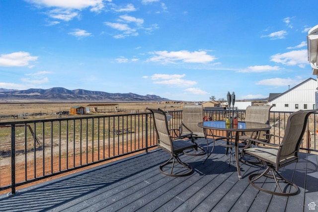 180 S Main St, Fayette, UT 84630 - deck featuring outdoor dining area and a mountain view