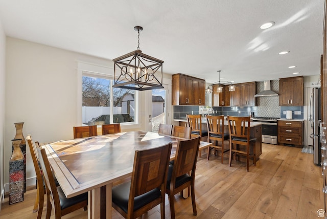 770 N 1000 E, Lehi, UT 84043 - dining space featuring recessed lighting, a chandelier, and light wood-style floors