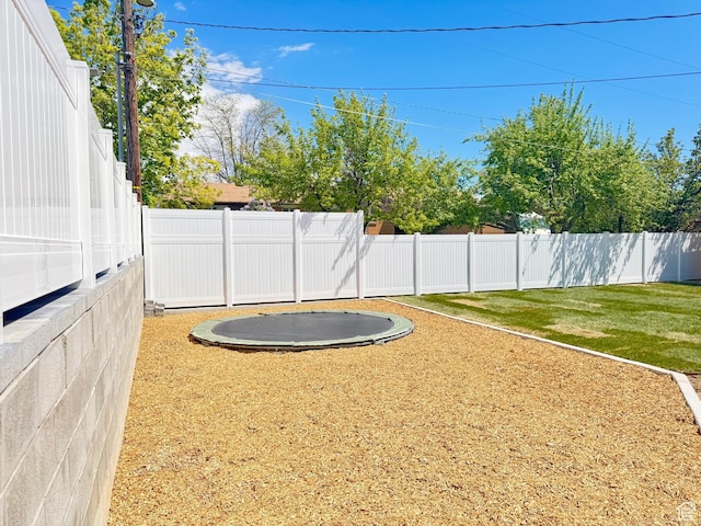770 N 1000 E, Lehi, UT 84043 - view of yard with a fenced backyard and a trampoline