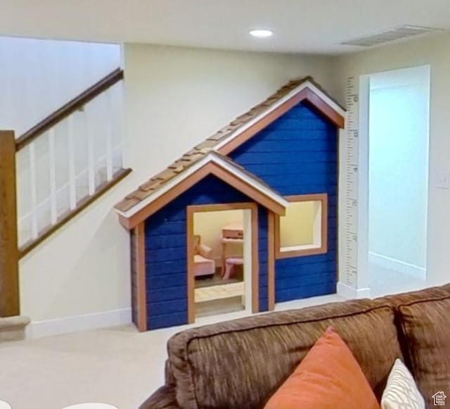 770 N 1000 E, Lehi, UT 84043 - interior space with recessed lighting, baseboards, visible vents, and stairway