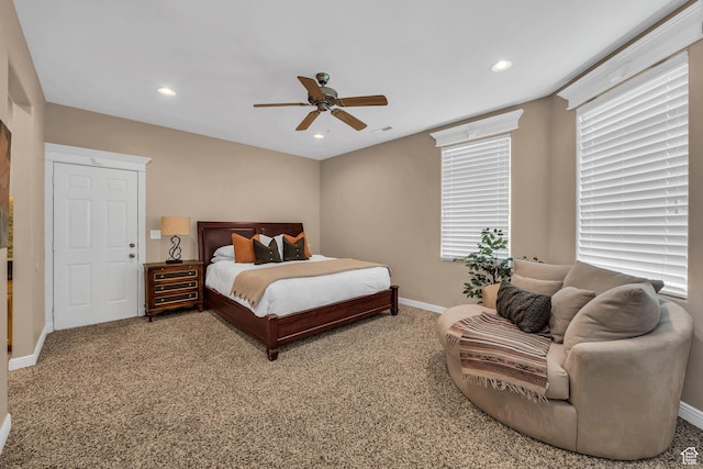 806 N 2500 W, Hurricane, UT 84737 - carpeted bedroom with visible vents, multiple windows, baseboards, and recessed lighting