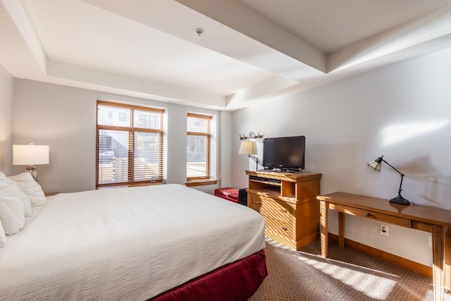 3720 N Sundial Ct Unit C007, Park City, UT 84098 - bedroom with carpet, a tray ceiling, and baseboards