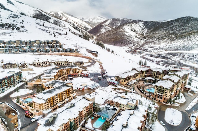 3720 N Sundial Ct Unit C007, Park City, UT 84098 - snowy aerial view featuring a mountain view
